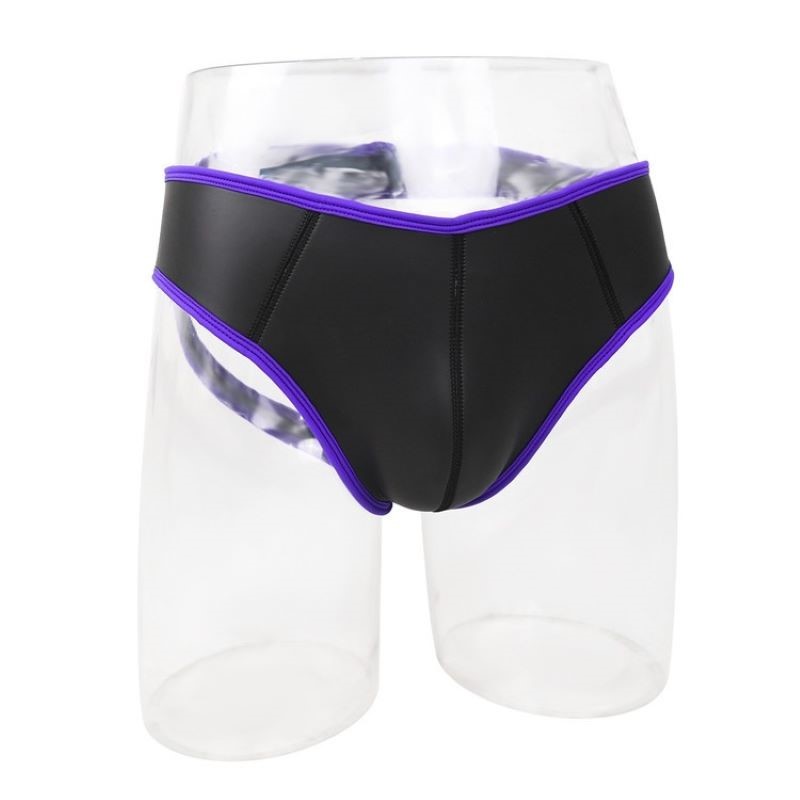 Pouch Boxer Pouch - Calzoncillos tipo slip de cuero sintético
